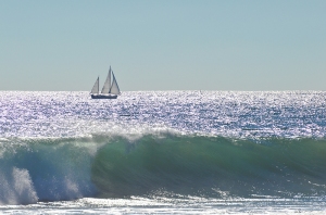 Sailboat waves in forground 800